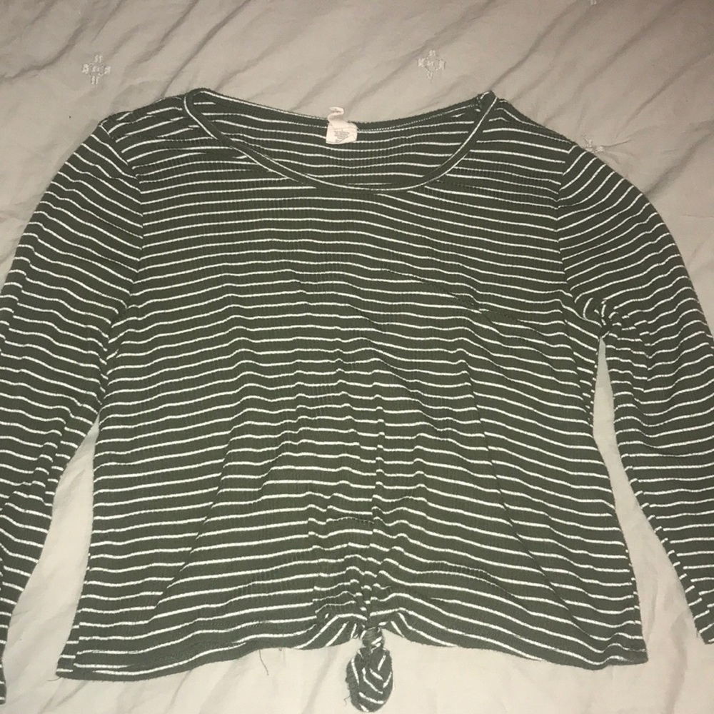 Green stripped shirt